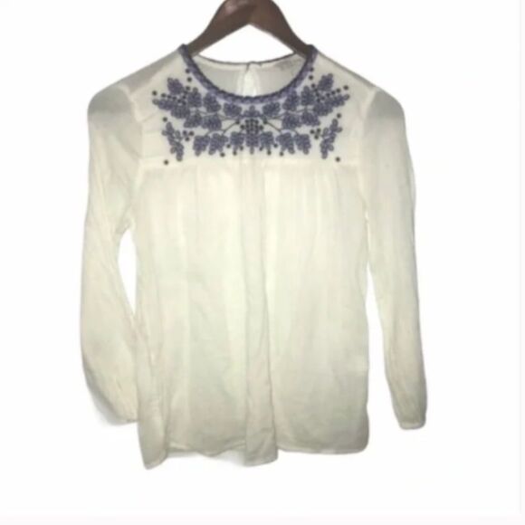 Women’s Lucky Brand Boho Embroidered Top - Picture 1 of 6